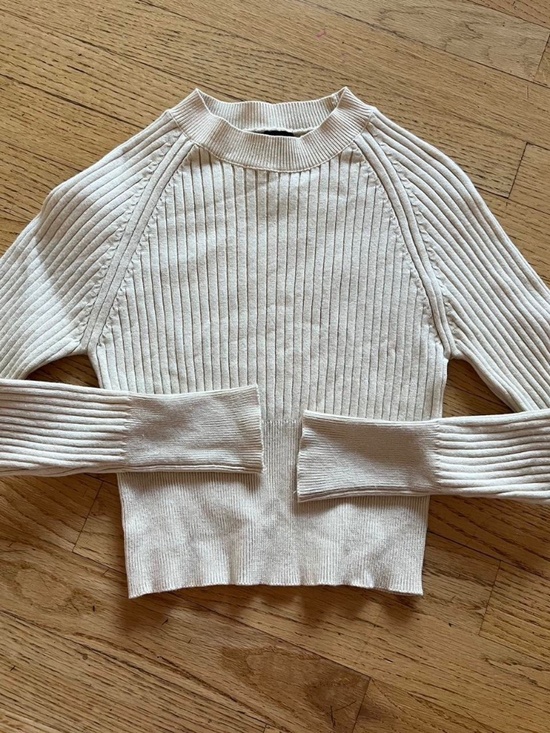 Cider Tops - Cider Women's Cream and White Crop-top